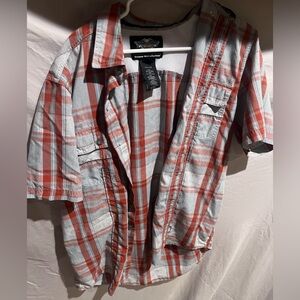 Harley Davidson Orange & Grey Flannel size Medium